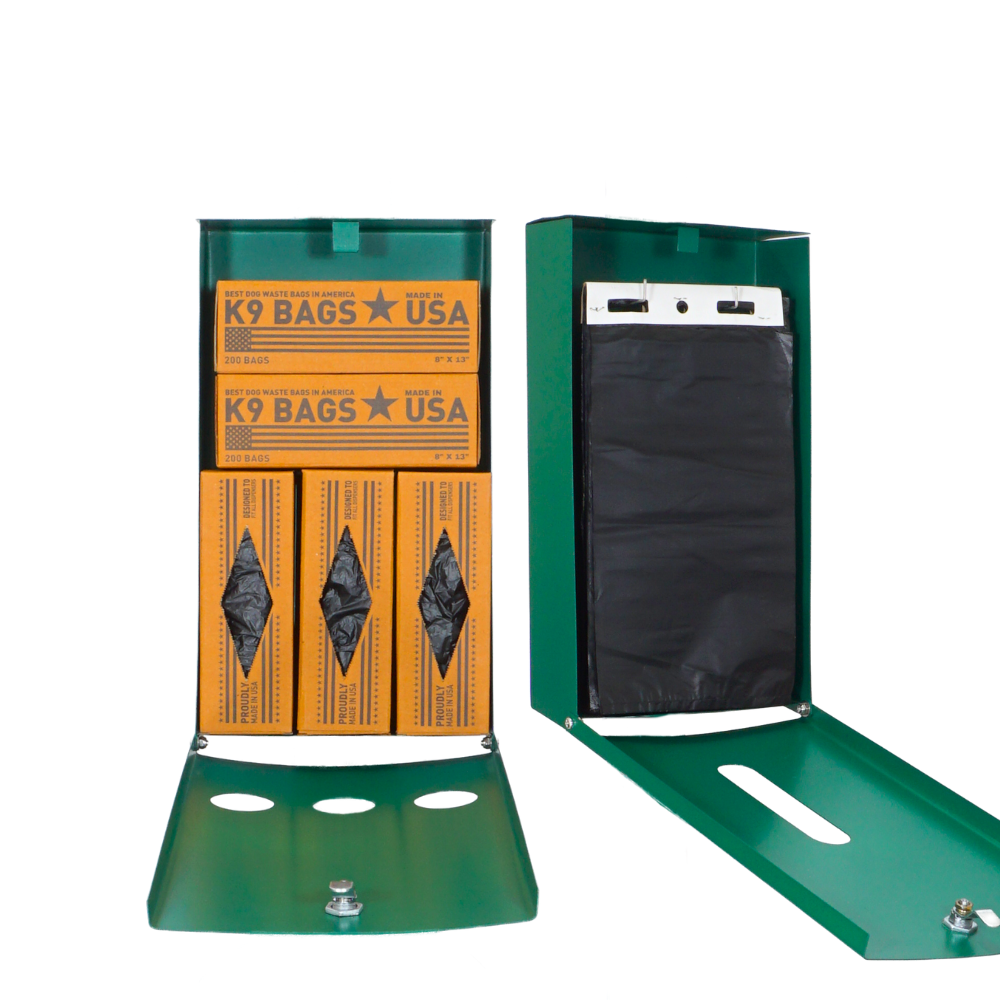 Dog waste bag dispensers