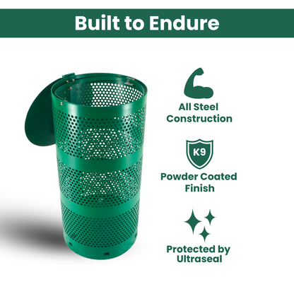 Pet waste receptacle can