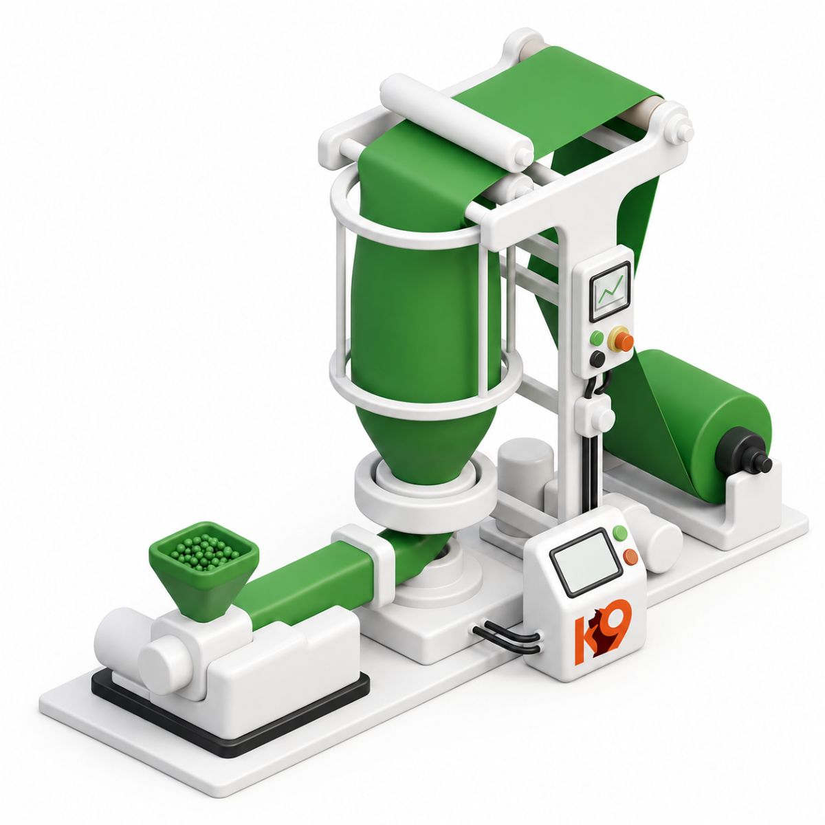 The machine that makes K9 dog waste bags