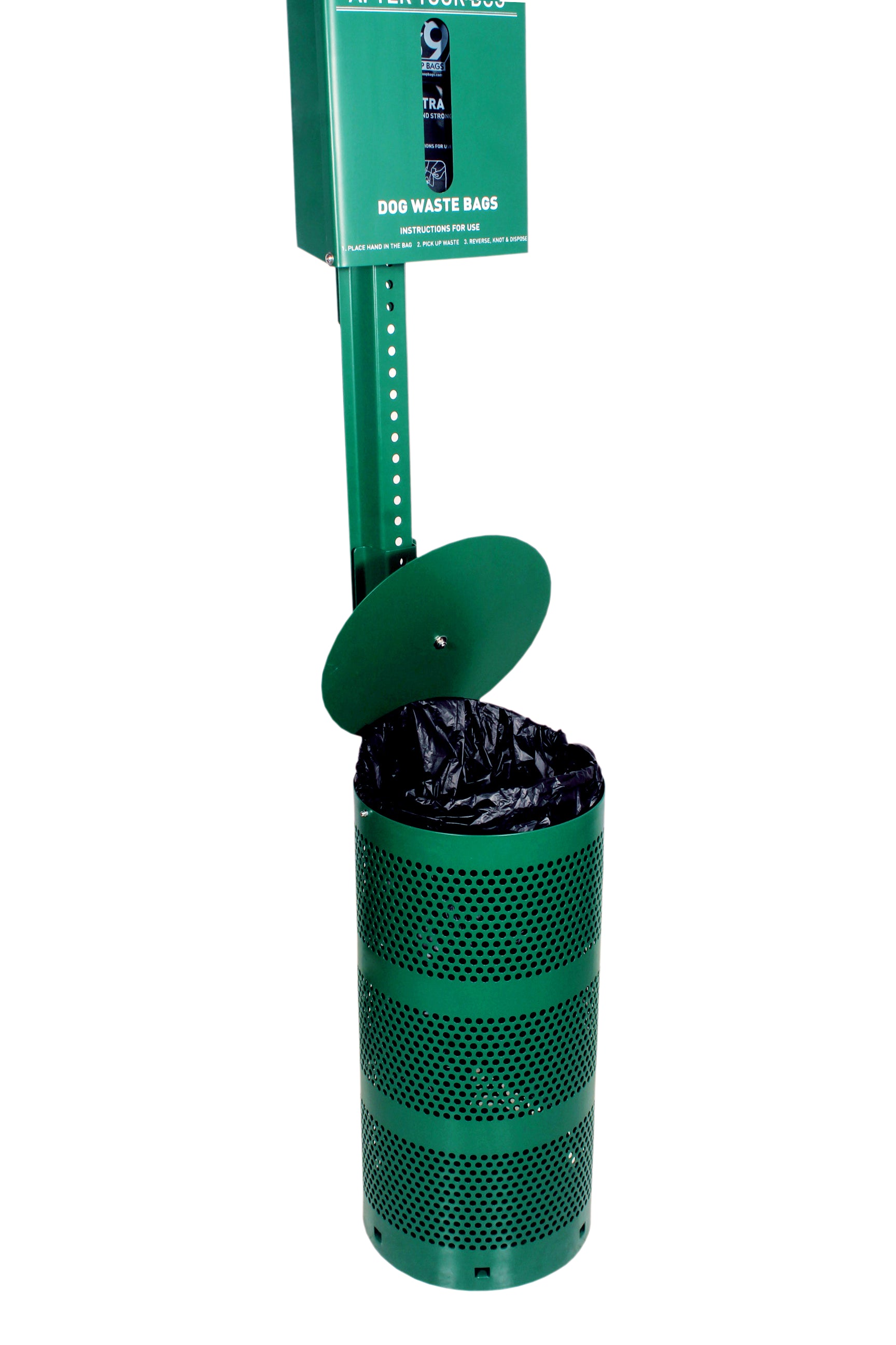 Dog waste trash receptacle